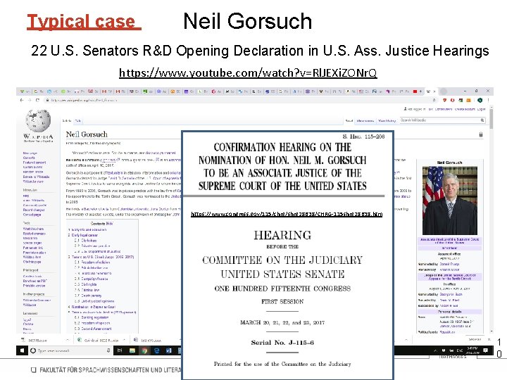 Typical case Neil Gorsuch 22 U. S. Senators R&D Opening Declaration in U. S. Typical case Neil Gorsuch 22 U. S. Senators R&D Opening Declaration in U. S.