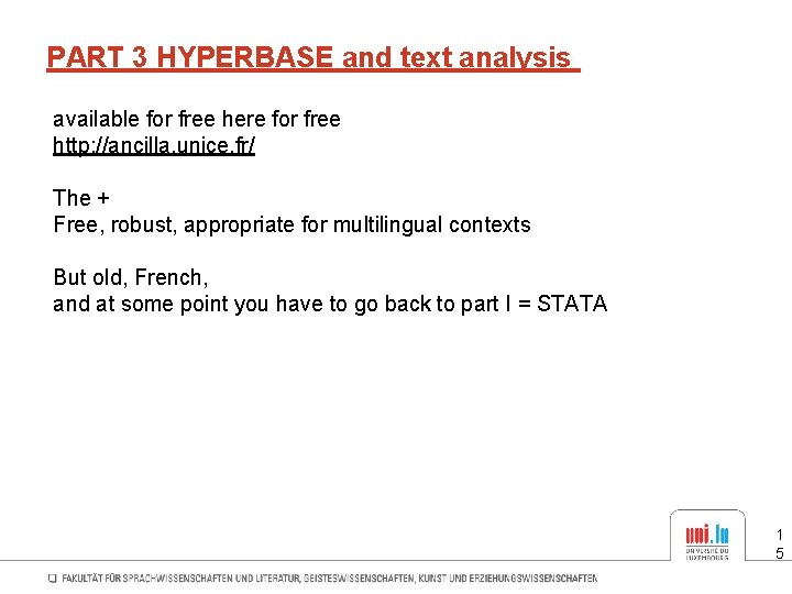 PART 3 HYPERBASE and text analysis available for free here for free http: //ancilla. PART 3 HYPERBASE and text analysis available for free here for free http: //ancilla.