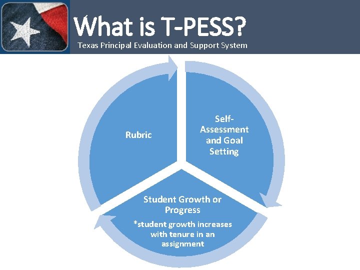What is T-PESS? Texas Principal Evaluation and Support System Rubric Self. Assessment and Goal