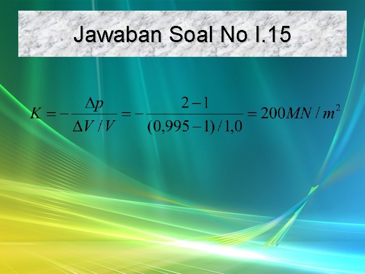 Jawaban Soal No I. 15 