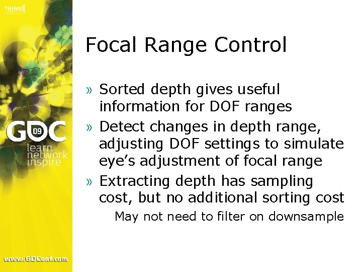 Focal Range Control » Sorted depth gives useful information for DOF ranges » Detect Focal Range Control » Sorted depth gives useful information for DOF ranges » Detect