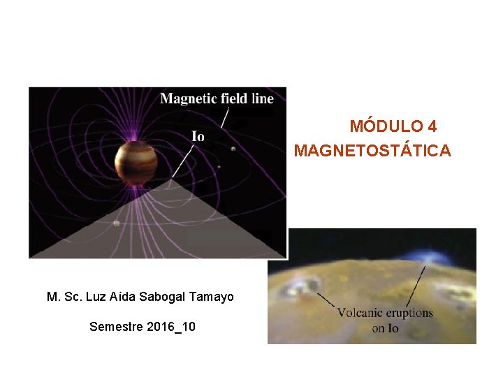  MÓDULO 4 MAGNETOSTÁTICA M. Sc. Luz Aída Sabogal Tamayo Semestre 2016_10 