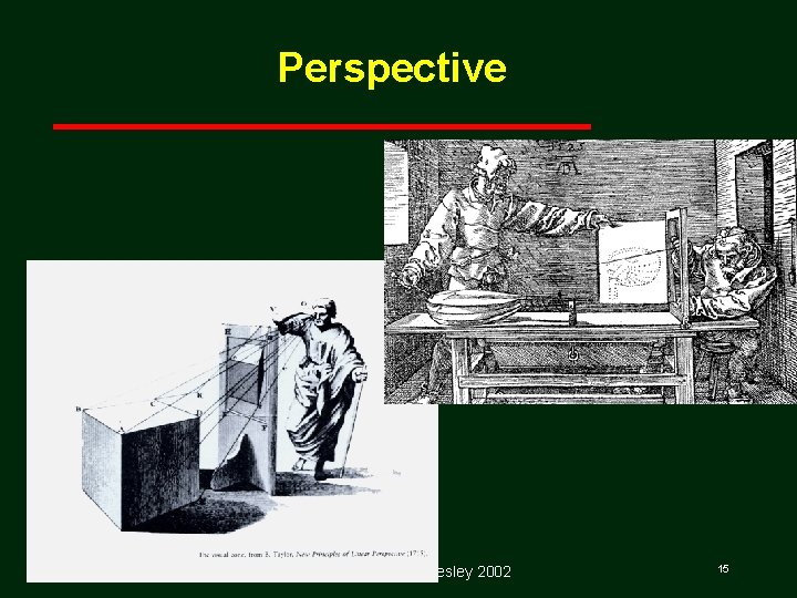 Perspective Angel: Interactive Computer Graphics 3 E © Addison Wesley 2002 15 