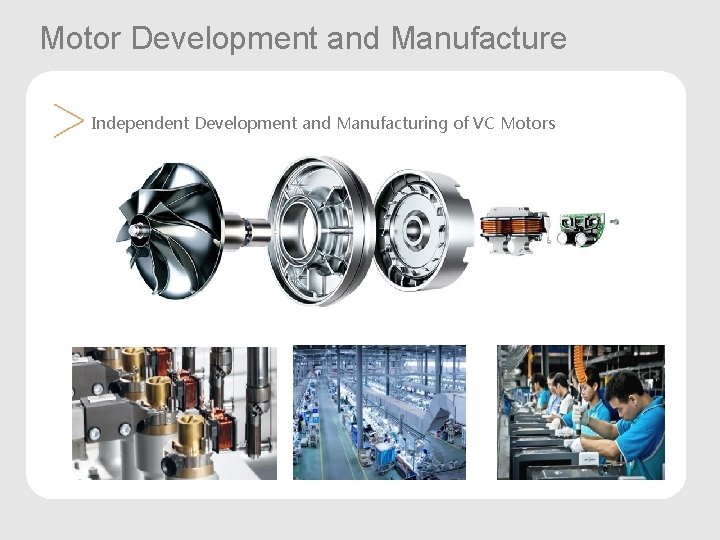 Motor Development and Manufacture Independent Development and Manufacturing of VC Motors 