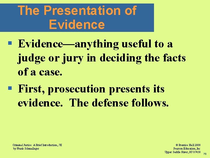 The Presentation of Evidence § Evidence—anything useful to a judge or jury in deciding