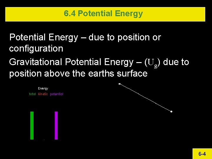 6. 4 Potential Energy – due to position or configuration Gravitational Potential Energy – 6. 4 Potential Energy – due to position or configuration Gravitational Potential Energy –