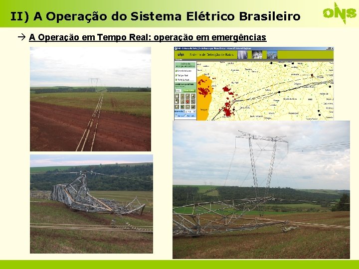 II) A Operação do Sistema Elétrico Brasileiro A Operação em Tempo Real: operação em