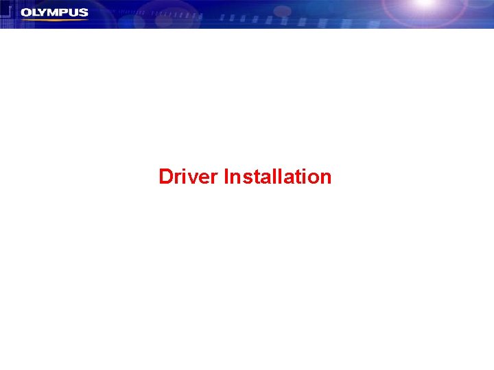 Driver Installation 