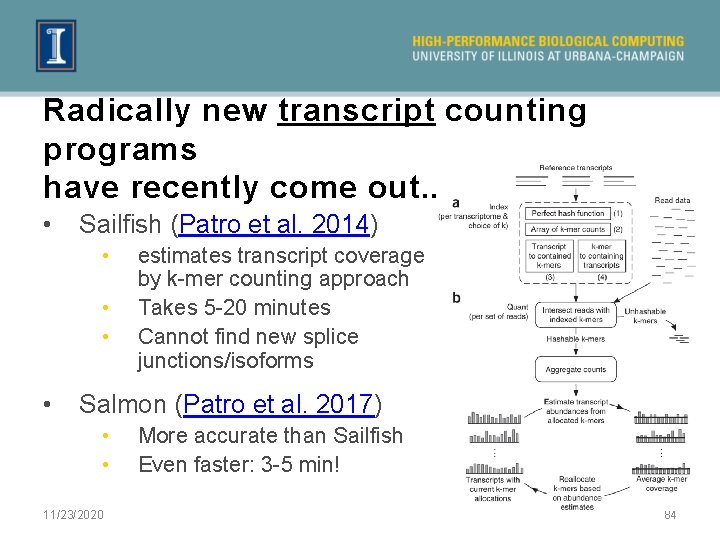 Radically new transcript counting programs have recently come out. . . • Sailfish (Patro