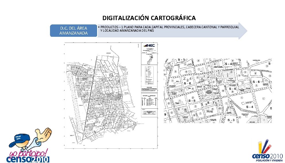 DIGITALIZACIÓN CARTOGRÁFICA D. C. DEL ÁREA AMANZANADA • PRODUCTOS – 1 PLANO PARA CADA
