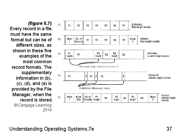 (figure 8. 7) Every record in a file must have the same format but (figure 8. 7) Every record in a file must have the same format but
