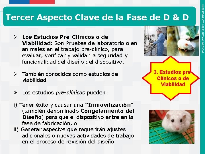 Ø Los Estudios Pre-Clínicos o de Viabilidad: Son Pruebas de laboratorio o en animales