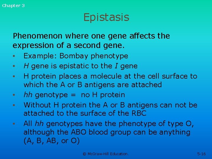 Chapter 3 Epistasis Phenomenon where one gene affects the expression of a second gene. Chapter 3 Epistasis Phenomenon where one gene affects the expression of a second gene.