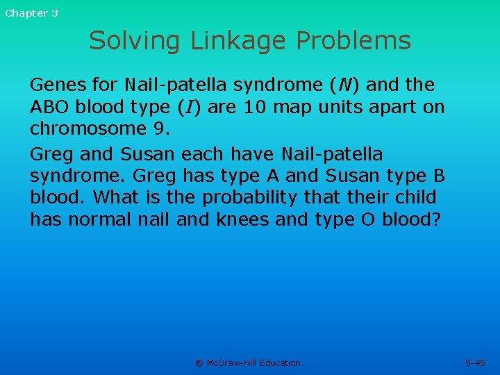 Chapter 3 Solving Linkage Problems Genes for Nail-patella syndrome (N) and the ABO blood Chapter 3 Solving Linkage Problems Genes for Nail-patella syndrome (N) and the ABO blood