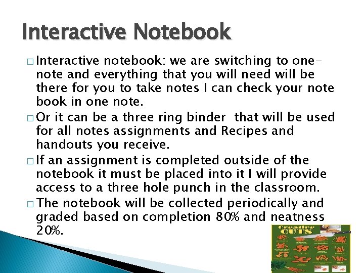 Interactive Notebook � Interactive notebook: we are switching to onenote and everything that you