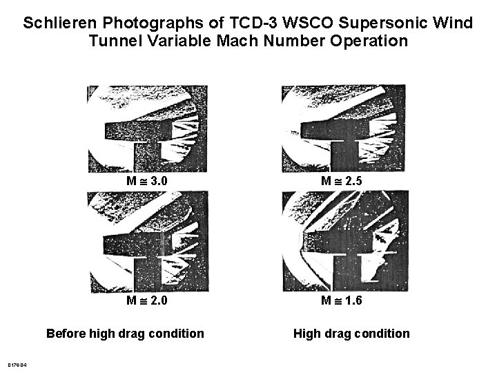 Schlieren Photographs of TCD-3 WSCO Supersonic Wind Tunnel Variable Mach Number Operation M 3.