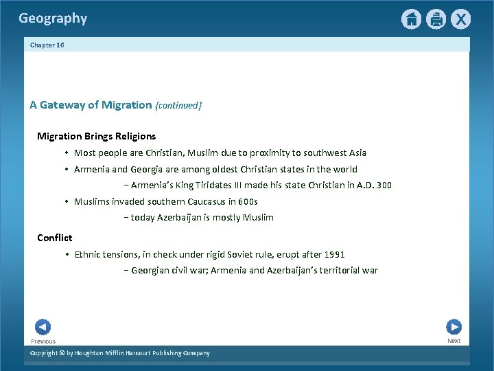 Geography Chapter 16 A Gateway of Migration {continued} Migration Brings Religions • Most people Geography Chapter 16 A Gateway of Migration {continued} Migration Brings Religions • Most people