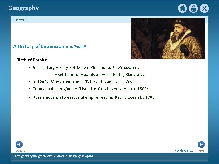 Geography Chapter 16 A History of Expansion {continued} Birth of Empire • 9 th-century Geography Chapter 16 A History of Expansion {continued} Birth of Empire • 9 th-century