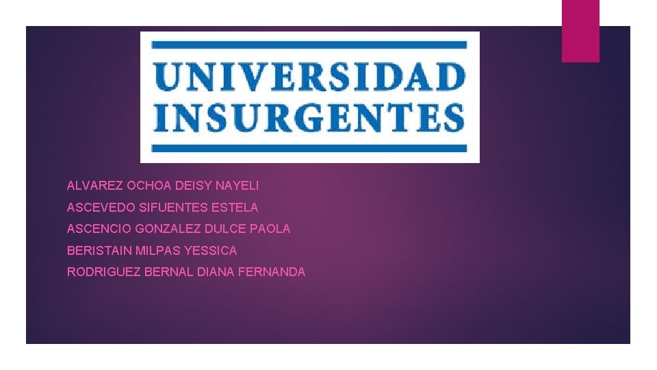 ALVAREZ OCHOA DEISY NAYELI ASCEVEDO SIFUENTES ESTELA ASCENCIO GONZALEZ DULCE PAOLA BERISTAIN MILPAS YESSICA ALVAREZ OCHOA DEISY NAYELI ASCEVEDO SIFUENTES ESTELA ASCENCIO GONZALEZ DULCE PAOLA BERISTAIN MILPAS YESSICA