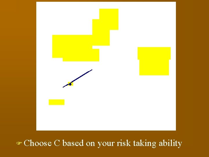 · F Choose C based on your risk taking ability 