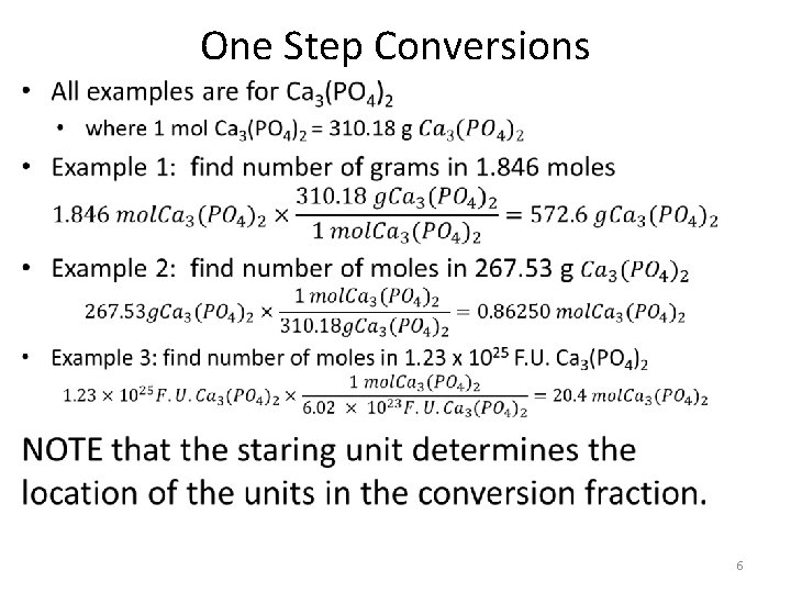 One Step Conversions • 6 