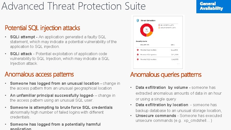 Advanced Threat Protection Suite • SQLi attempt - An application generated a faulty SQL