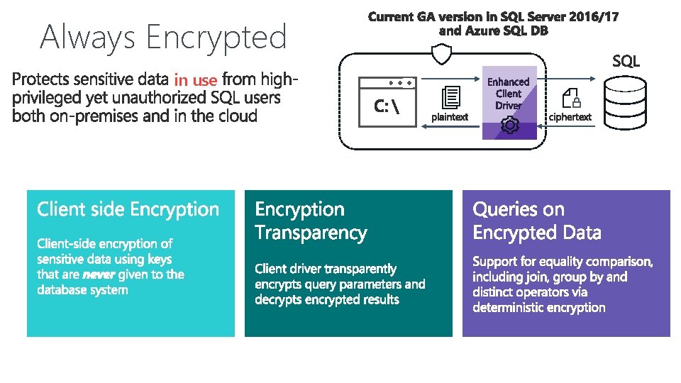 Always Encrypted in use 