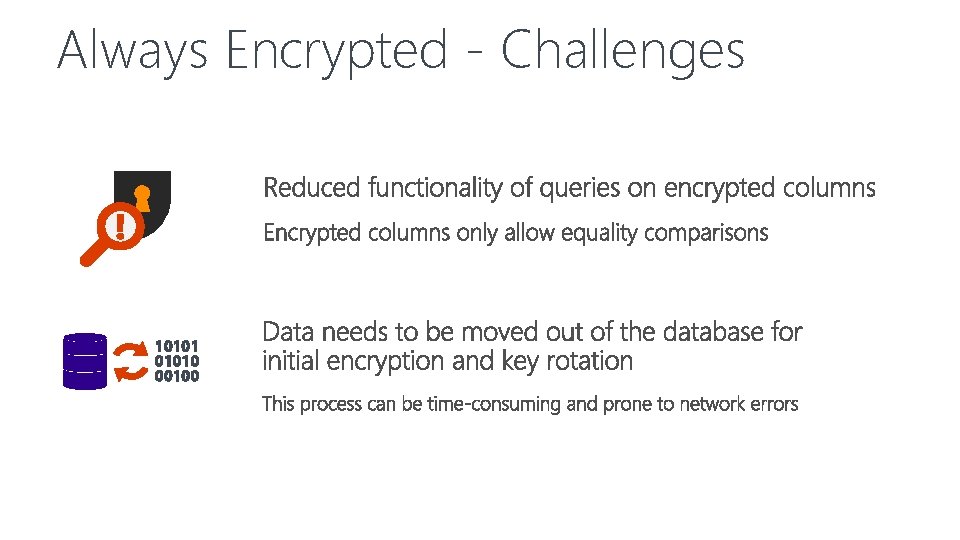 Always Encrypted - Challenges 