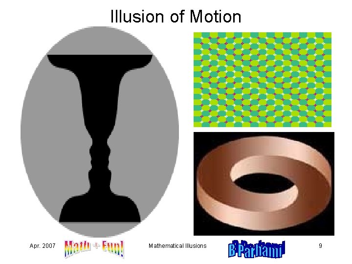 Illusion of Motion Apr. 2007 Mathematical Illusions 9 