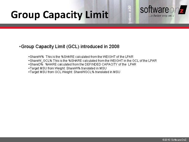 Group Capacity Limit • Group Capacity Limit (GCL) introduced in 2008 • Share. W% Group Capacity Limit • Group Capacity Limit (GCL) introduced in 2008 • Share. W%
