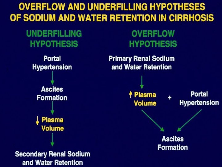 Overflow and Underfilling Hypotheses of Sodium and Water Retention in Cirrhosis 