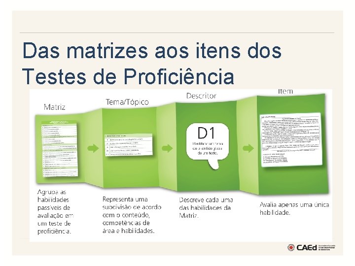 Das matrizes aos itens dos Testes de Proficiência 