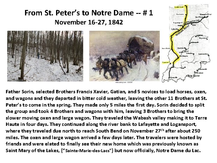 From St. Peter’s to Notre Dame -- # 1 November 16 -27, 1842 Father