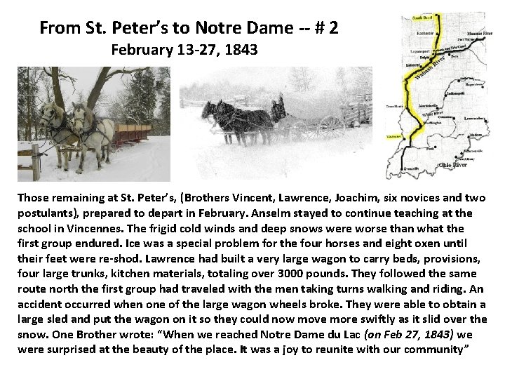 From St. Peter’s to Notre Dame -- # 2 February 13 -27, 1843 Those