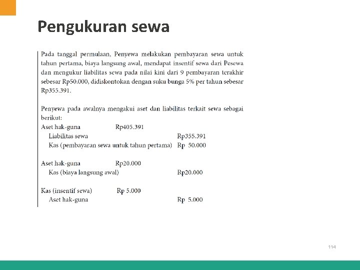 Pengukuran sewa 114 Pengukuran sewa 114