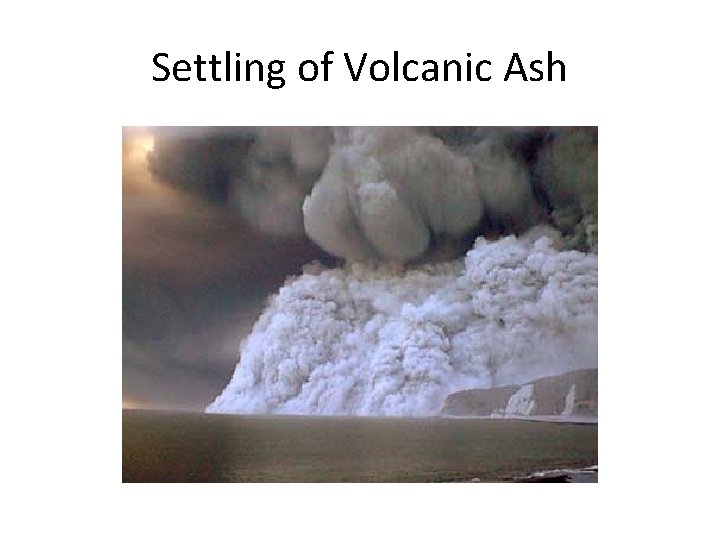 Settling of Volcanic Ash 
