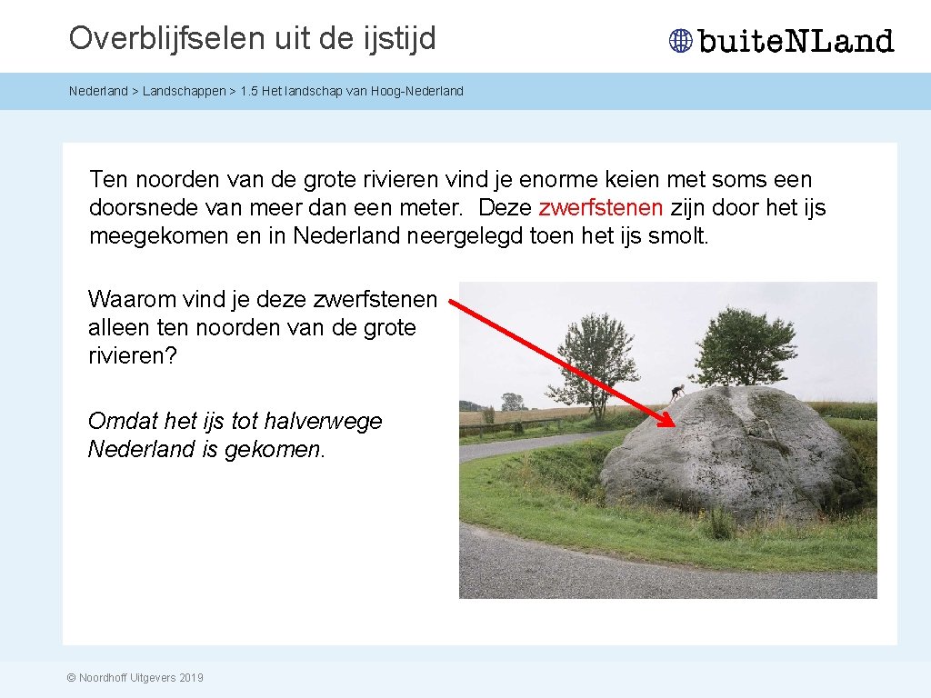 Overblijfselen uit de ijstijd Nederland > Landschappen > 1. 5 Het landschap van Hoog-Nederland