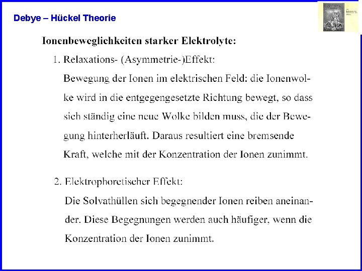 Debye – Hückel Theorie 