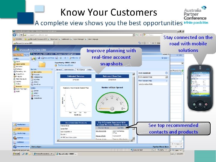 Know Your Customers A complete view shows you the best opportunities Improve planning with