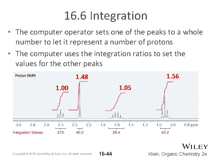 16. 6 Integration • The computer operator sets one of the peaks to a 16. 6 Integration • The computer operator sets one of the peaks to a