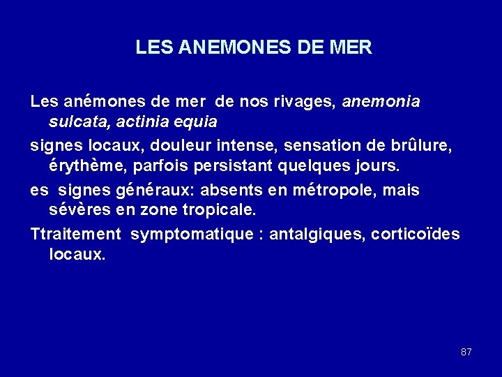  LES ANEMONES DE MER Les anémones de mer de nos rivages, anemonia sulcata,