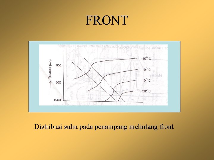 FRONT Distribusi suhu pada penampang melintang front 