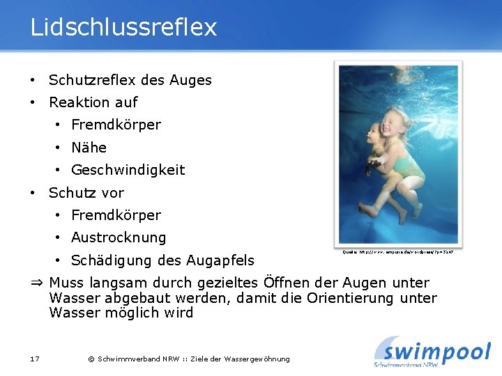 Lidschlussreflex • Schutzreflex des Auges • Reaktion auf • Fremdkörper • Nähe • Geschwindigkeit