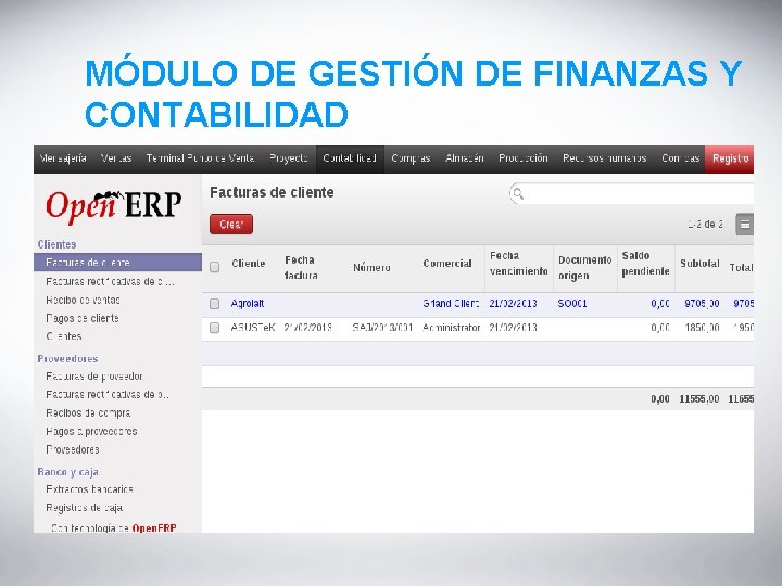 MÓDULO DE GESTIÓN DE FINANZAS Y CONTABILIDAD 