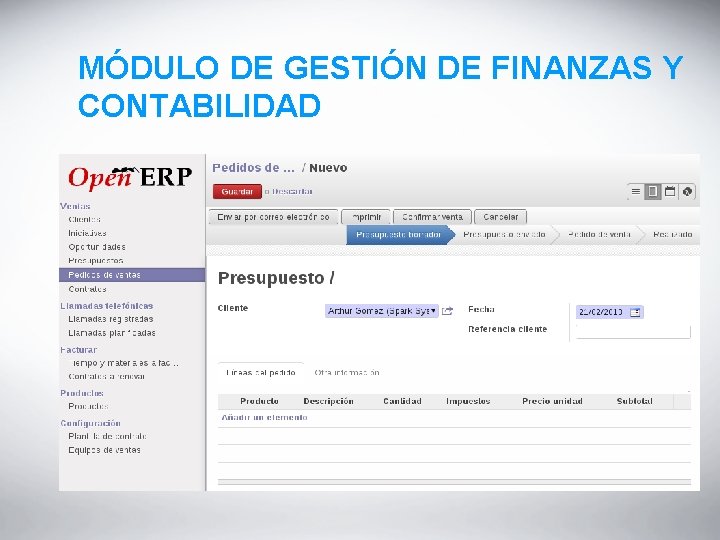 MÓDULO DE GESTIÓN DE FINANZAS Y CONTABILIDAD 