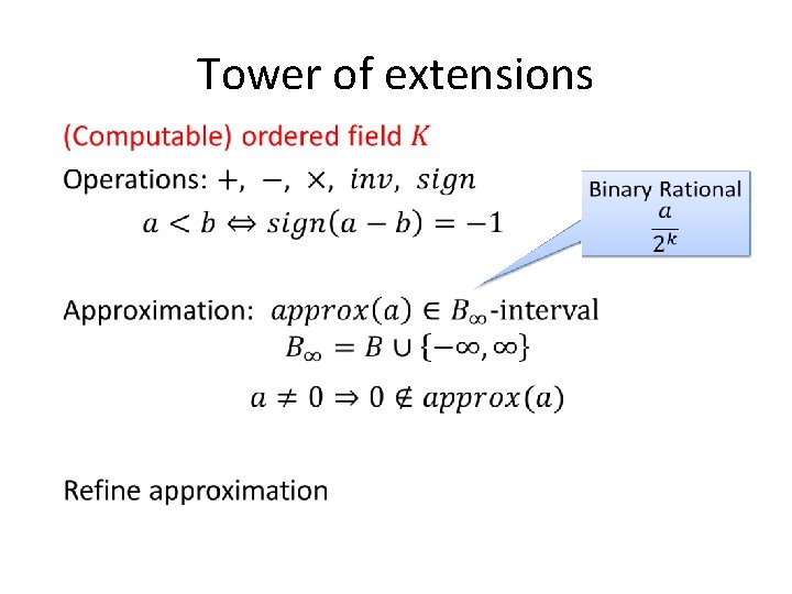 Tower of extensions Tower of extensions
