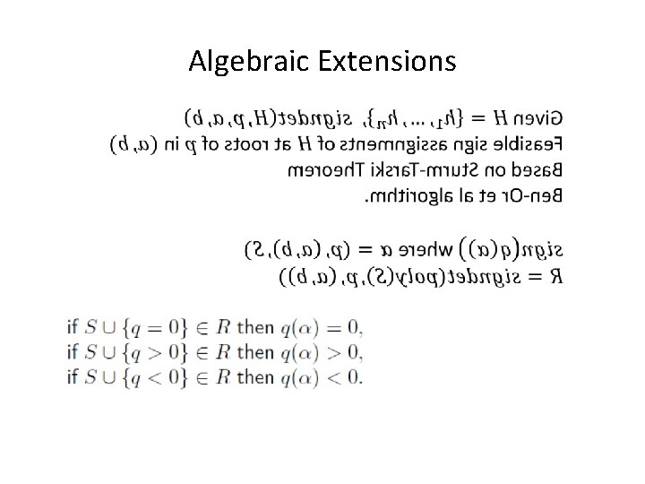 Algebraic Extensions Algebraic Extensions