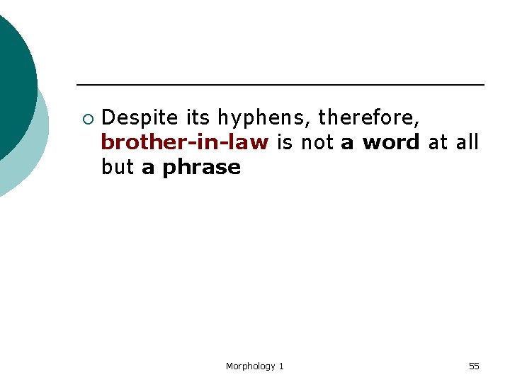 ¡ Despite its hyphens, therefore, brother-in-law is not a word at all but a