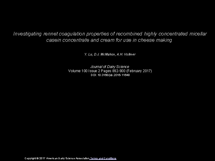 Investigating rennet coagulation properties of recombined highly concentrated micellar casein concentrate and cream for