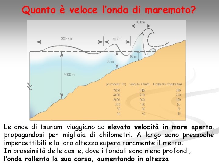 Quanto è veloce l’onda di maremoto? Le onde di tsunami viaggiano ad elevata velocità